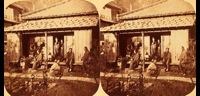 江戸時代の民家-ステレオ写真-